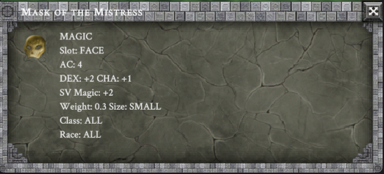 MASK OF THE MISTRESS item card